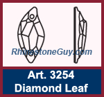 Swarovski 3254 Diamond Leaf